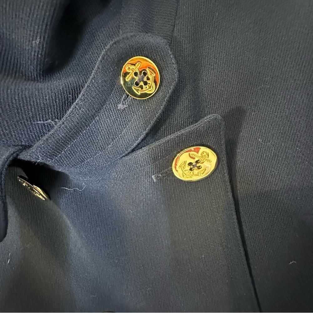 Vintage Ralph Lauren Navy Blue Wool Vintage Gold Button Pea Coat | 16 - Picture 8 of 8